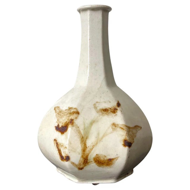 Mid 19th Century Korean Joseon Dynasty Ceramic Faceted Wine Bottle For Sale - Image 13 of 13
