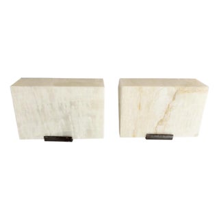 Contemporary Spanish Onyx Wall Sconce Attributed to Pierre Chareau - A Pair For Sale