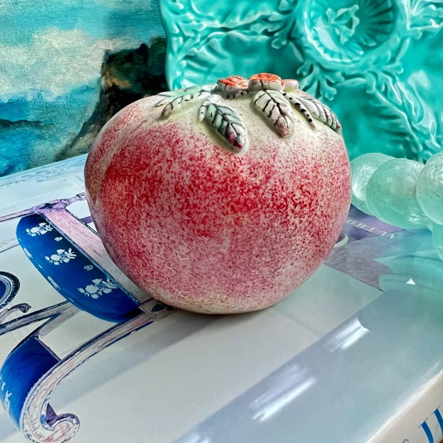 Chinoiserie Ceramic Altar Fruit Melons - a Pair For Sale - Image 4 of 10