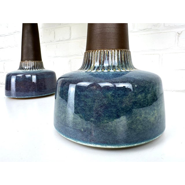 Large 1080-3 Stoneware Table Lamps by Einar Johansen for Søholm, Denmark, 1960s, Set of 2 For Sale - Image 8 of 17