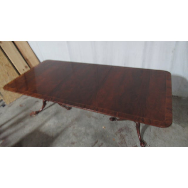 ​Item: Dining Room Table Details: Two Pedestal Nice Base Traditional Design Mahogany All Flame Grain and Measurements: 72"...