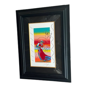 Peter Max, "Walking in Reeds" – Hand-Embellished Limited Edition Pop Art Serigraph/Lithograph