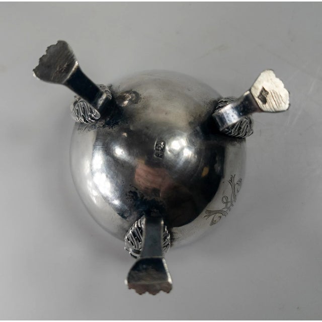 19th Century German Hanau 900 Silver Bowl With Figures and Eagle Finial For Sale - Image 14 of 18