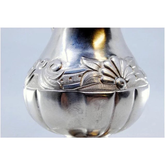 Silver Gummed Silver Altar Cruet with Embossed and Hinged Lid with Water Symbol For Sale - Image 8 of 10