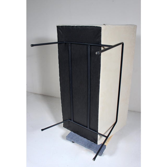 Mid 20th Century Milo Baughman for Pacific Iron Style Suede and Iron Settee For Sale - Image 17 of 18