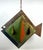This is a gorgeous brutalist style mid century modern hanging metal fish with weathered and rusted metal plates with green...