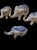 Vintage Blue White Chinoiserie Miniature Delft Style Elephant Room Decor Statues- Set 4 For Sale In West Palm - Image 6 of 7