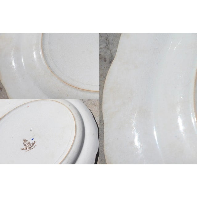 Rare Set of Three Platters Ac Harley Jones Stoke on Trent Ye Olde Chinese Willow For Sale - Image 12 of 13