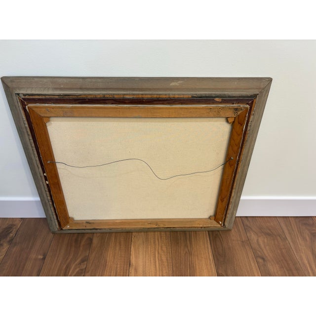 Vintage Nautical Seascape Oil Painting in Ornate Frame For Sale - Image 4 of 10