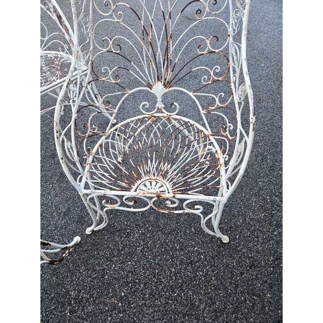 Vintage Salterini Wrought Iron Outdoor Patio Furniture, 3 Pieces For Sale - Image 9 of 11