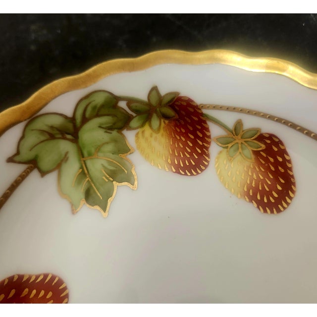 Limoges 1890s Porcelain Set Art Nouveau Strawberries 25 Pc For Sale - Image 14 of 16