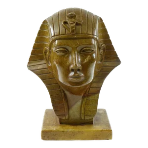 Late 20th Century Large Carved Stone Pharaoh