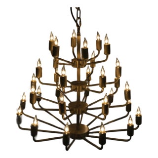 NOIR Montoro Chandelier, Antique Brass For Sale