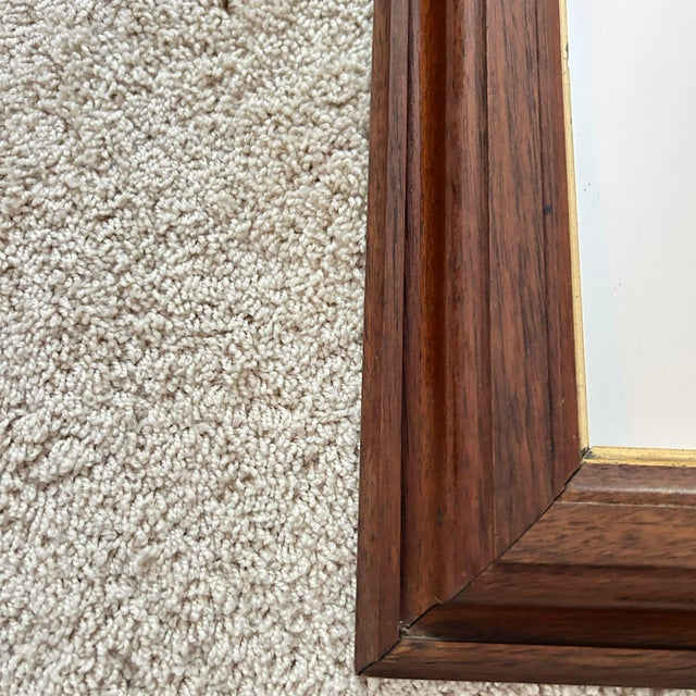 Antique Walnut Mirror For Sale In Detroit - Image 6 of 6