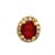 Metal 14k Yellow Gold Ruby & Diamond Halo Stud Earrings, A Pair For Sale - Image 7 of 9