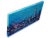 This is painting of glowing New York City on the turquoise sky background. Medium to low texture. Main colors are blue,...