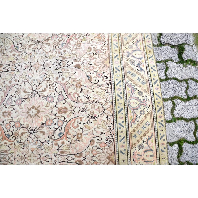 Khaki 1960s Oriental Design Turkey Handmade Carpet For Sale - Image 8 of 11