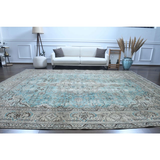 Vintage Persian Hand-Knotted area rug is a semi-antique vintage area rug. The '70s Eastern region of Anatolian's unique...