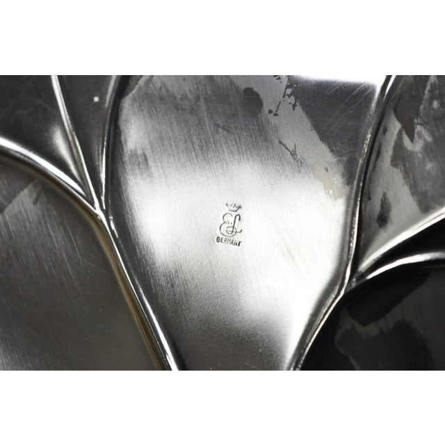 Vintage WMF Germany Large Silver Plated Maple Leaf 12" Trinket Candy Dish Bowl For Sale - Image 12 of 14