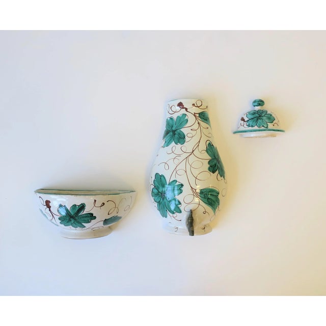 Italian Terracotta Ceramic Wall Fountain For Sale - Image 4 of 12