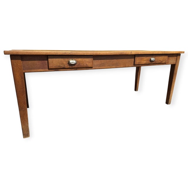 Antique French Farmhouse Table in Oak, 1900 For Sale - Image 12 of 18