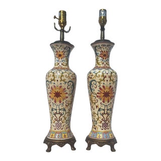 Vintage European Inspired Table Lamps - a Pair For Sale
