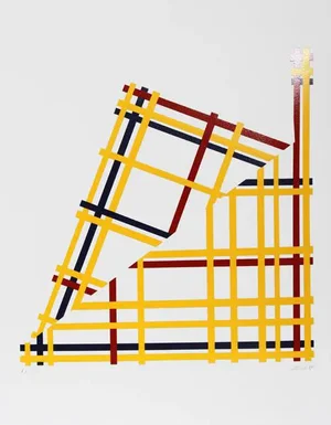 1980 "Folded Nyc I" Print by Jim Jacobs