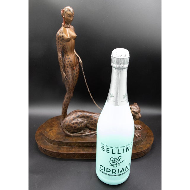 1980s Erte - La Femme À La Panthère - Signed & Numbered Art Deco Bronze Sculpture -15" For Sale - Image 10 of 10