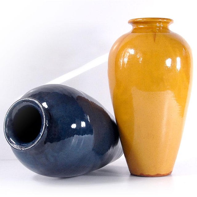 1970s Vintage French Ceramic Cottage Vases, Provence, 1970s, Set of 2 For Sale - Image 5 of 10