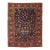 19th Century Antique Heriz Style Wool Rug With Deep Indigo All-Over Floral For Sale