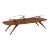 Mid-Century Modern Sculptural Walnut and Glass Coffee Table After Vladimir Kagan For Sale