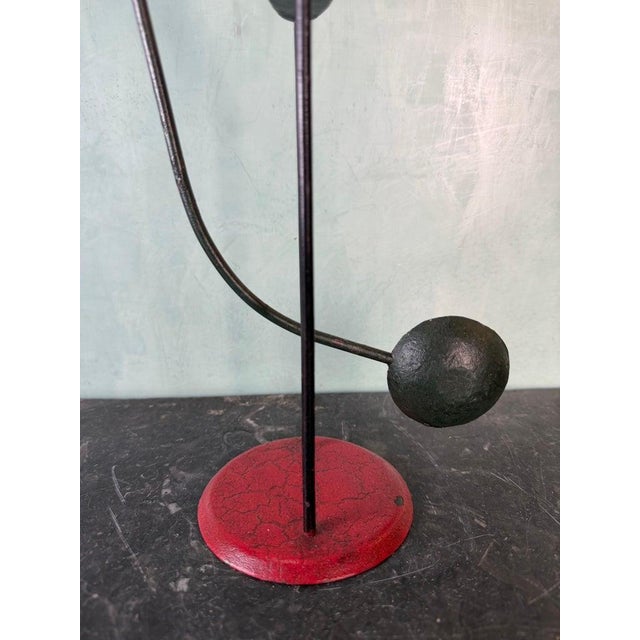 Vintage Folk Art Santa Claus on Reindeer Balancing Kinetic Sculptured For Sale - Image 11 of 11