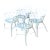 Vintage White Metal Outdoor Armchairs - Set of Four For Sale