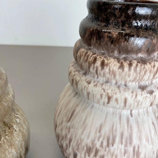 Fat Lava Pottery Vases by Scheurich, 1970s, Set of 2 For Sale - Image 14 of 18