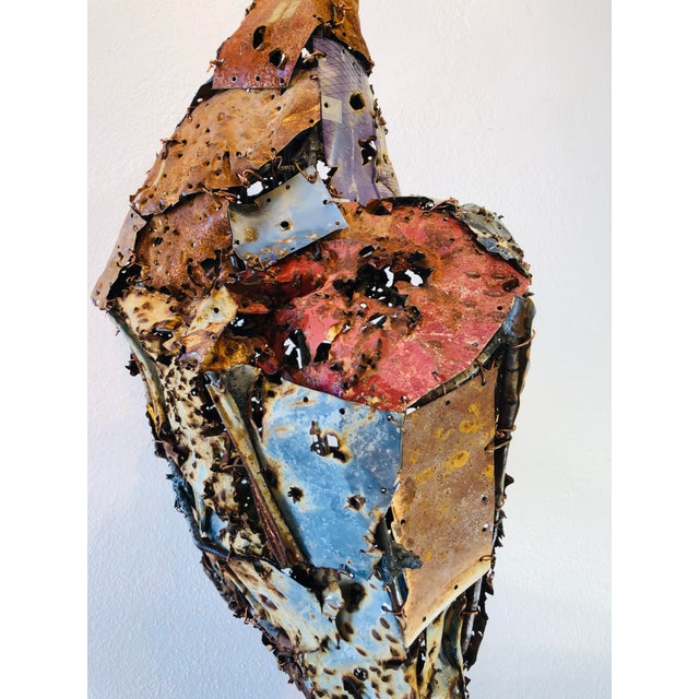 Wood The Majordomo Is a Bullet Ridden Metal Art Sculpture Created by Artist Mark Wade For Sale - Image 7 of 9