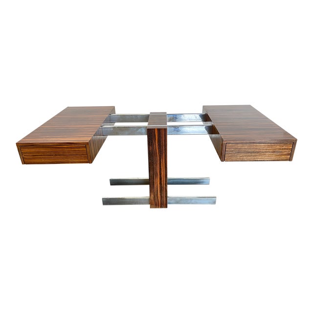 1960s Mid-Century Cantilevered Style Rosewood Desk For Sale