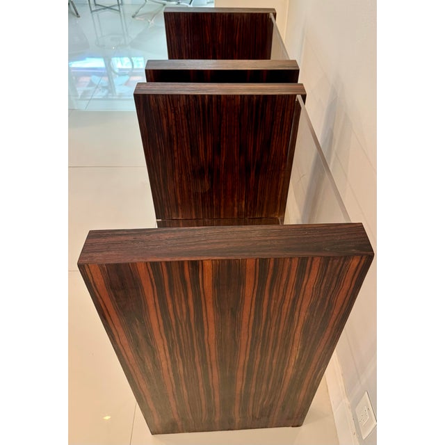 Mid-Century Modern Studio Crafted Art Deco Style Macassar Ebony End Tables For Sale - Image 3 of 8