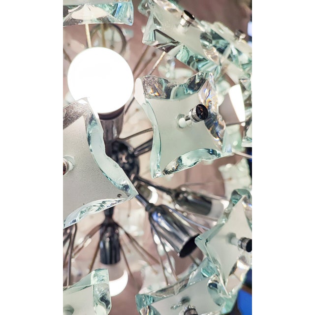 Sputnik Chandelier in Cut Glass from Fontana Arte, 1960 For Sale - Image 4 of 11