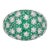 Emerald and Diamond Halo Ring in 18k Gold, 2.40ct & 1.78ct For Sale
