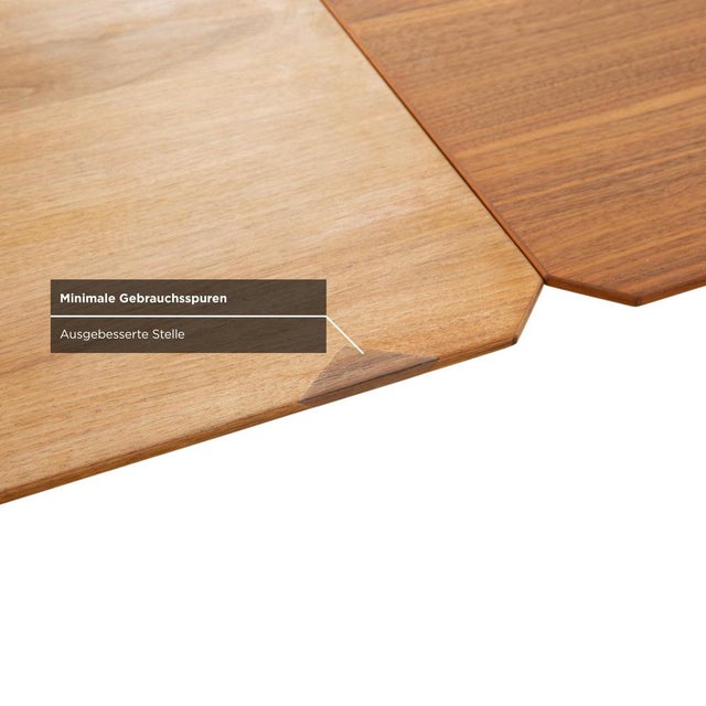 Extendable Dining Table in Walnut For Sale - Image 11 of 16
