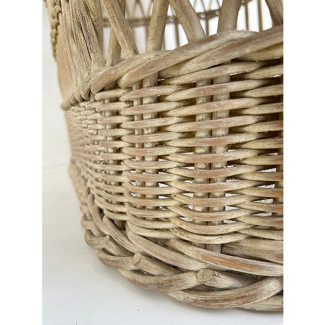 1970s Wicker, Glass Coffee Table, Side Table Set Henry Link, Lexington Attributed For Sale - Image 10 of 10