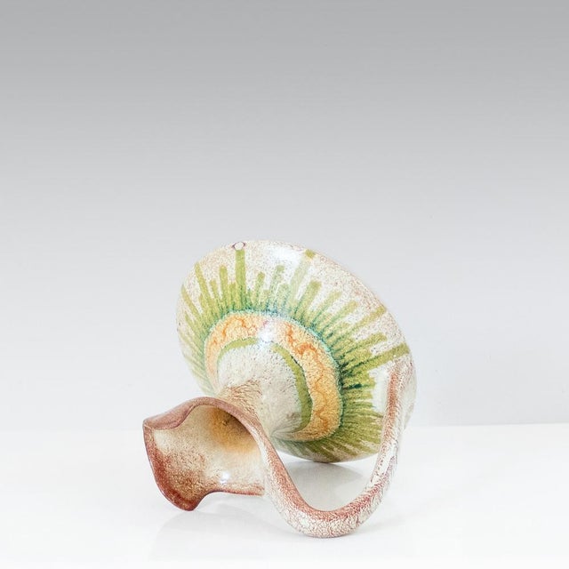 Ceramic Italian Modern Ceramic Jug in Beige and Green from Bertoncello, 1960s For Sale - Image 7 of 12