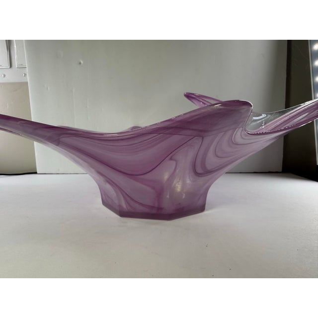 Vintage Large Vintage Lavorazione Arte Murano Purple Pink Glass 8 Point Starfish Bowl For Sale In Phoenix - Image 6 of 12
