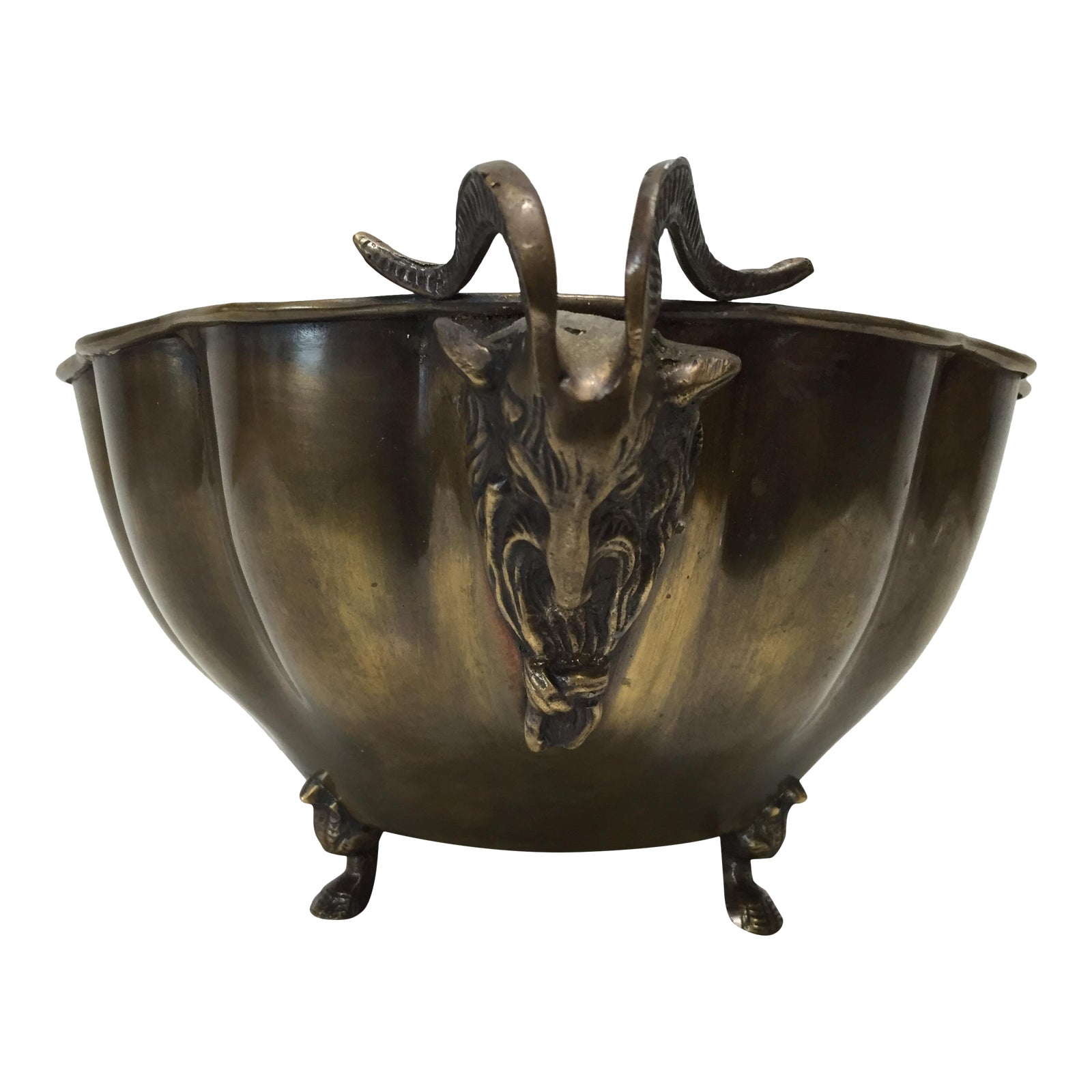 Brass Goat Head Bowl Chairish