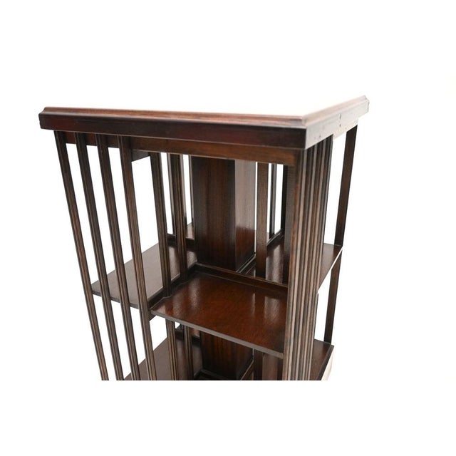 Antique Sheraton Style Revolving Bookcase, 1930s For Sale - Image 6 of 8