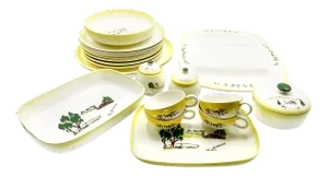Mid-Century 1950's Brock of California Company California Farmhouse Dinnerware - 20 Pieces