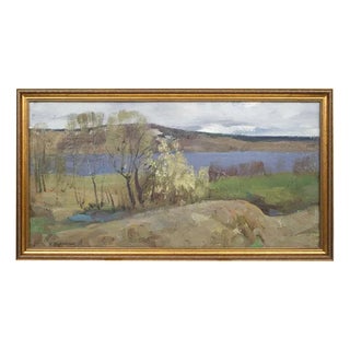 N. Furmankov, Blooming Ieva, Oil on Board, 20th Century For Sale