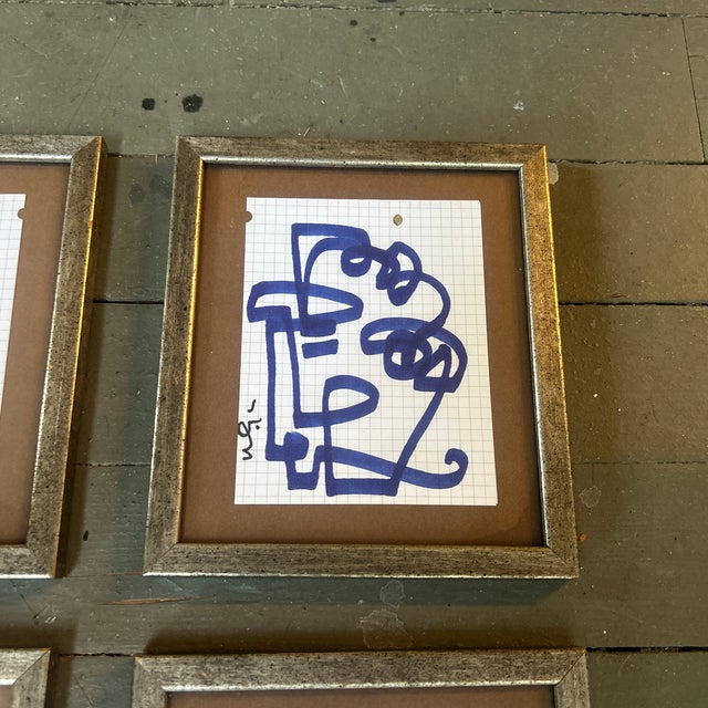 2020s Four Original Abstract Marker Drawings by Wayne Cunningham - Set of Four For Sale - Image 5 of 6