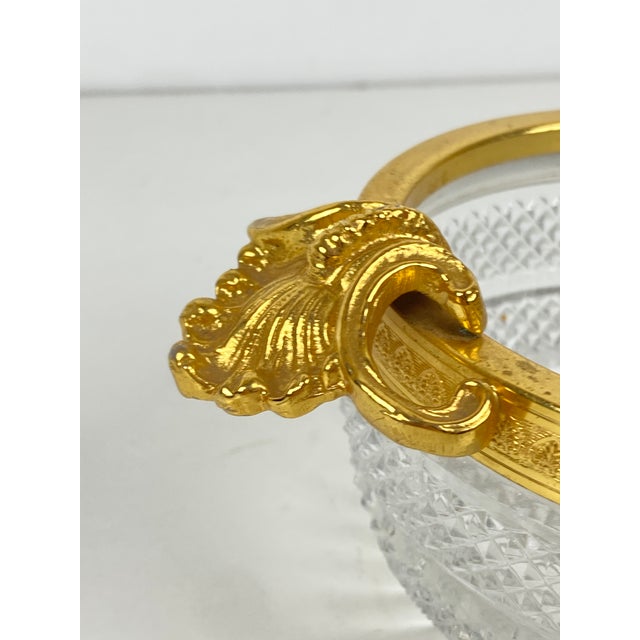 Louis XVI Ashtray in Crystal and Gilt Bronze, 1920s, in Flawless conditions. Designed before 1890
