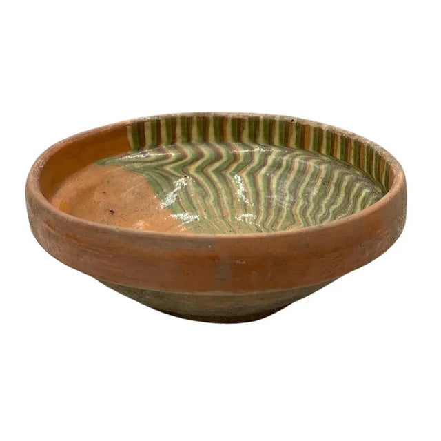 Rustic Vintage Hungarian Folk Art Decorative Bowl For Sale - Image 3 of 6